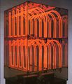 Chryssa, Marilyn, 1967, neon sculpture (red) in plexiglas box, 110 x 74 x 74 cm