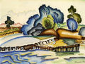 Agenor Asteriadis, Dailiani, 1925, watercolour, 21.3 x 28 cm