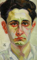 Agenor Asteriadis, Self portrait, 1922, oil on cardboard, 35 x 22 cm